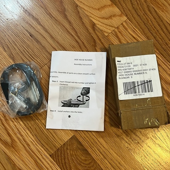 Anthropologie Jade House Numbers 00, 1, 9, # in Black NIB - Picture 9 of 14